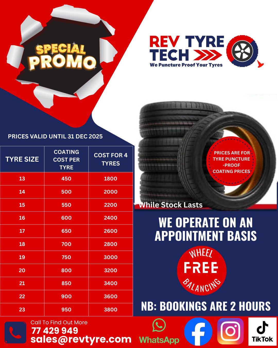 [Rev Tyre Tech - 26/11/2025] - Ends on 2026-01-01T00:00:00.000000Z