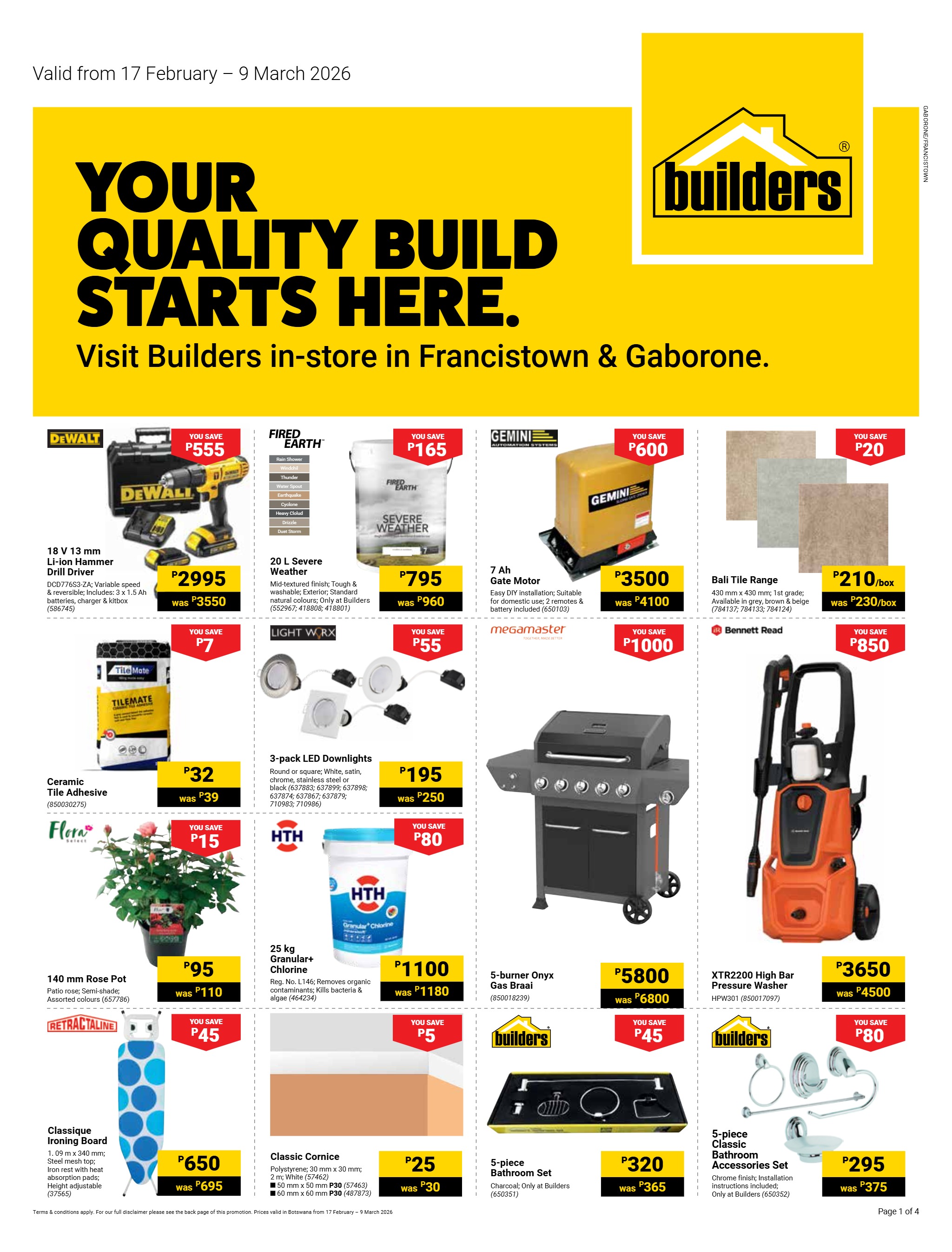 [Builders Warehouse - 19/02/2026] - Ends on 2026-03-10T00:00:00.000000Z